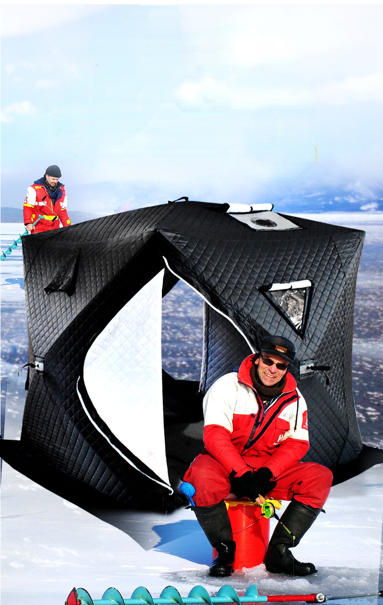 Cheap Goat Tents Winter Ice Fishing Tent Outdoor Camping  Flame Retardant Cotton Beach Outdoor Portable Car Winter Fishing House Relief Tent   